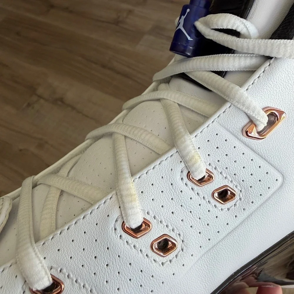 Air Jordan 17+ Retro Copper White Black Men Basketball Shoes 832816-122 Size 13